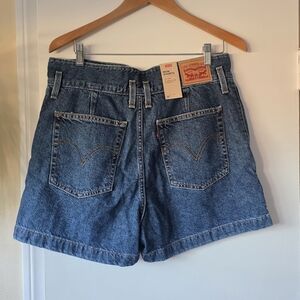 Levi's High Waisted Women's Blue Denim Shorts Mommy Cute Shorts